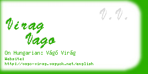 virag vago business card