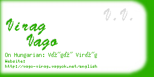 virag vago business card